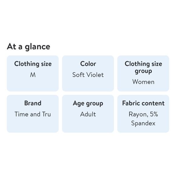 Time and Tru Soft Violet Sleeveless Swing Dress Crewneck Casual Summer Comfort M - Picture 7 of 7